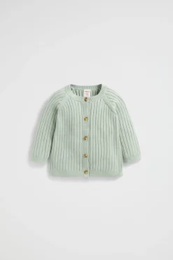Seed Heritage Knitwear & Sweaters-Rib Knit Cardigan Sage