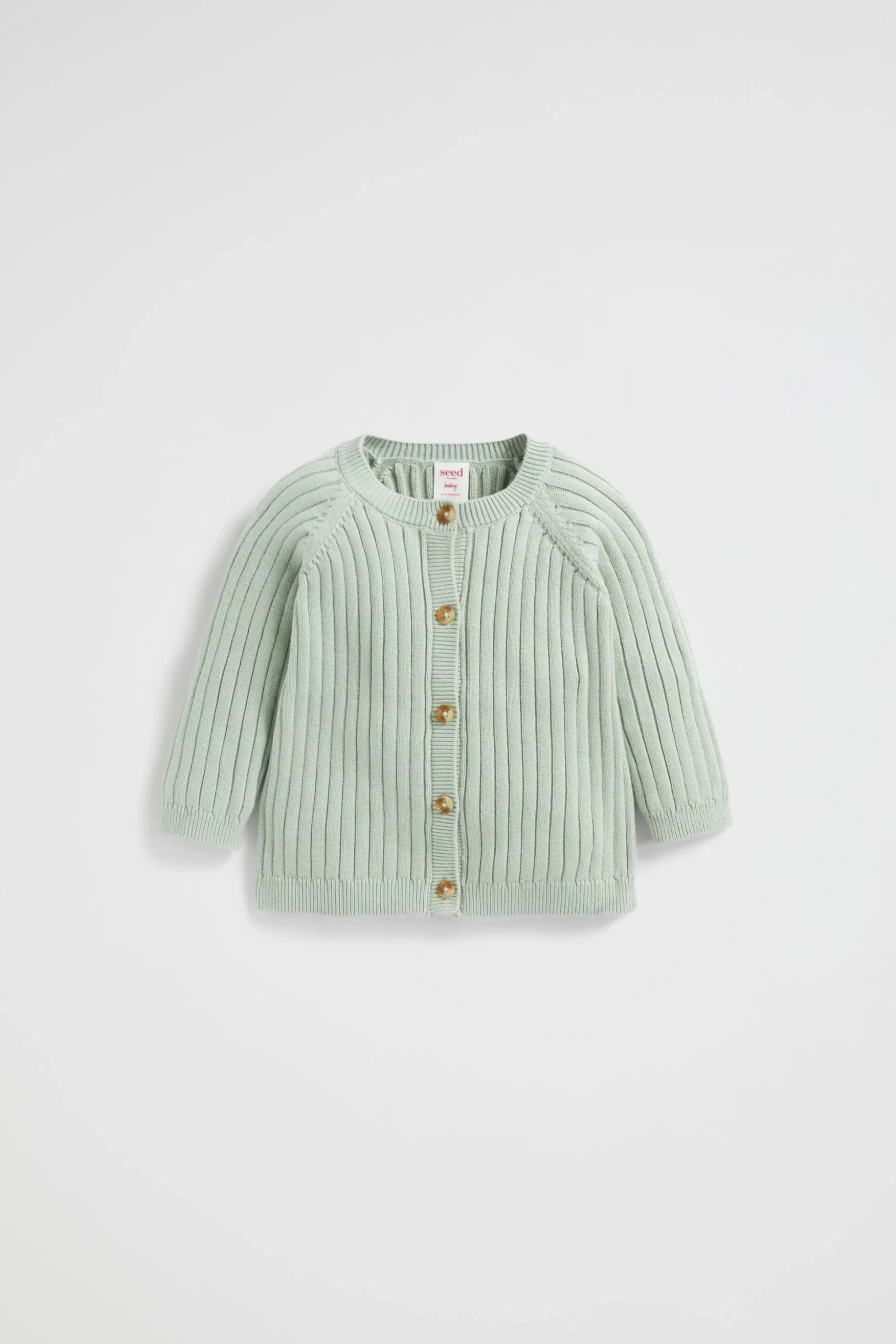 Seed Heritage Knitwear & Sweaters-Rib Knit Cardigan Sage