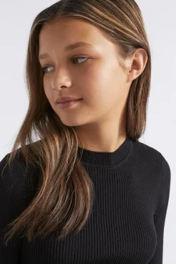 Seed Heritage Dresses-Rib Knit Dress Black