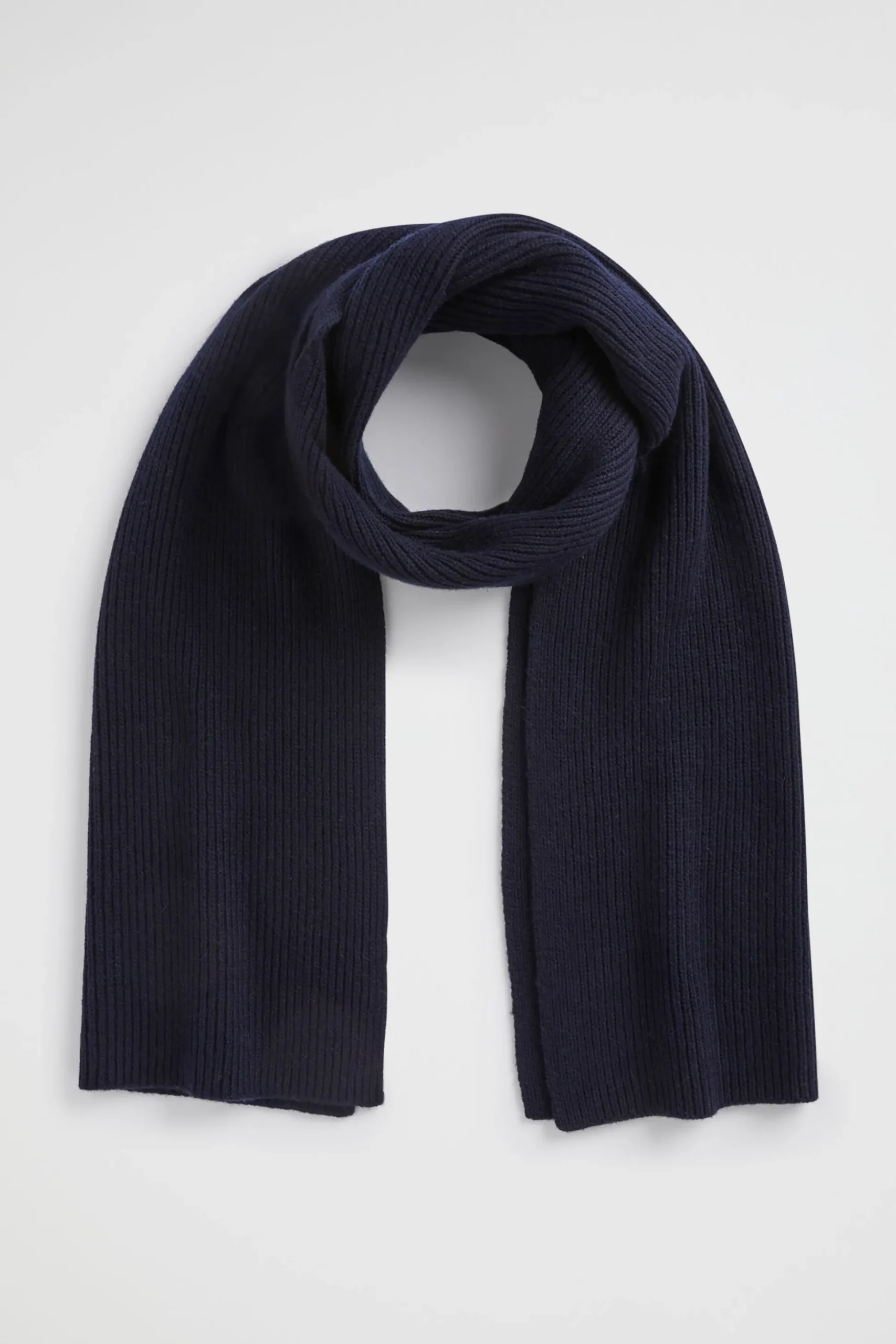 Seed Heritage Scarves & Kaftans-Rib Knit Scarf Midnight Sky