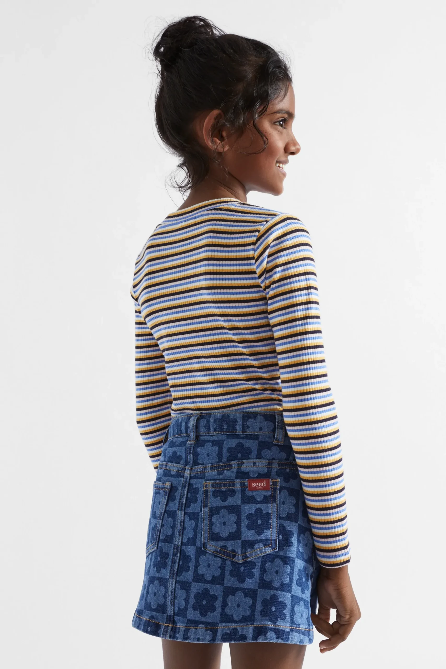 Seed Heritage T-Shirts & Tops-Rib Stripe Tee Midnight Multi