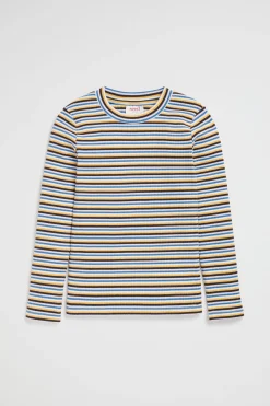 Seed Heritage T-Shirts & Tops-Rib Stripe Tee Midnight Multi