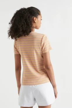 Seed Heritage T-Shirts & Tops-Rib Stripe Tee Passiona