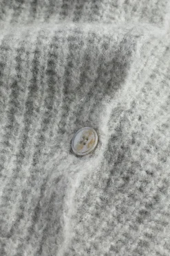 Seed Heritage Scarves & Kaftans-Roll Neck Poncho Grey Marle