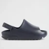 Seed Heritage Sandals-Rubber Moulded Slide With Strap Navy
