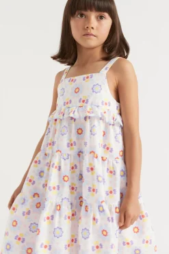 Seed Heritage Dresses-Scalloped Tier Dress Multi