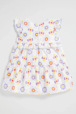 Seed Heritage Dresses-Scalloped Yardage Dress Multi