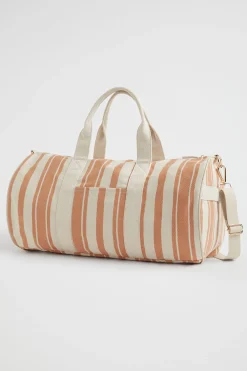 Seed Heritage Tote Bags-Seed Canvas Duffle Bag Peach Natural