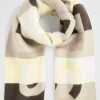 Seed Heritage Scarves & Kaftans-Seed Colour Block Scarf Dark Fern