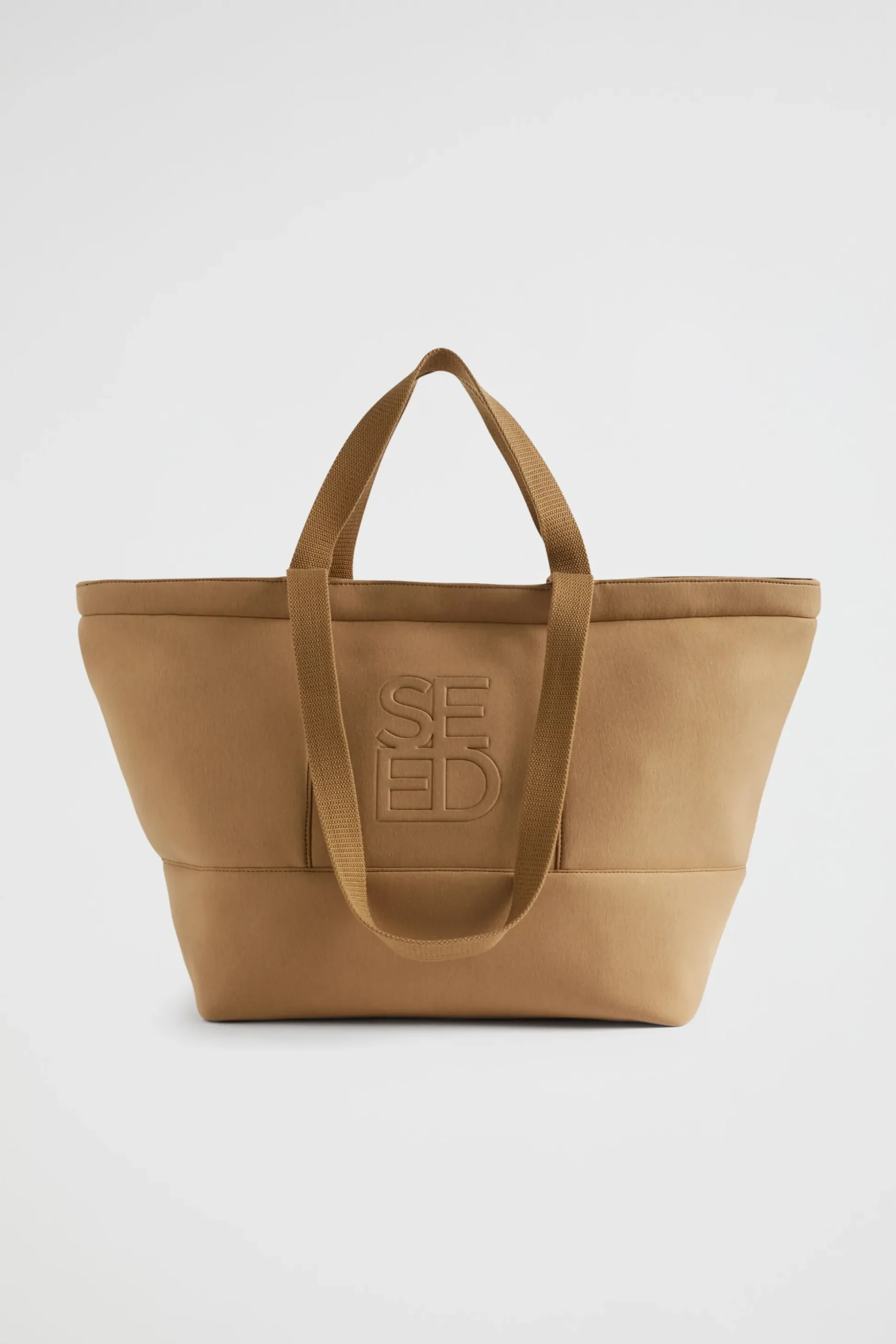 Seed Heritage Beach Bags-Seed Logo Jersey Overnight Bag Deep Brass