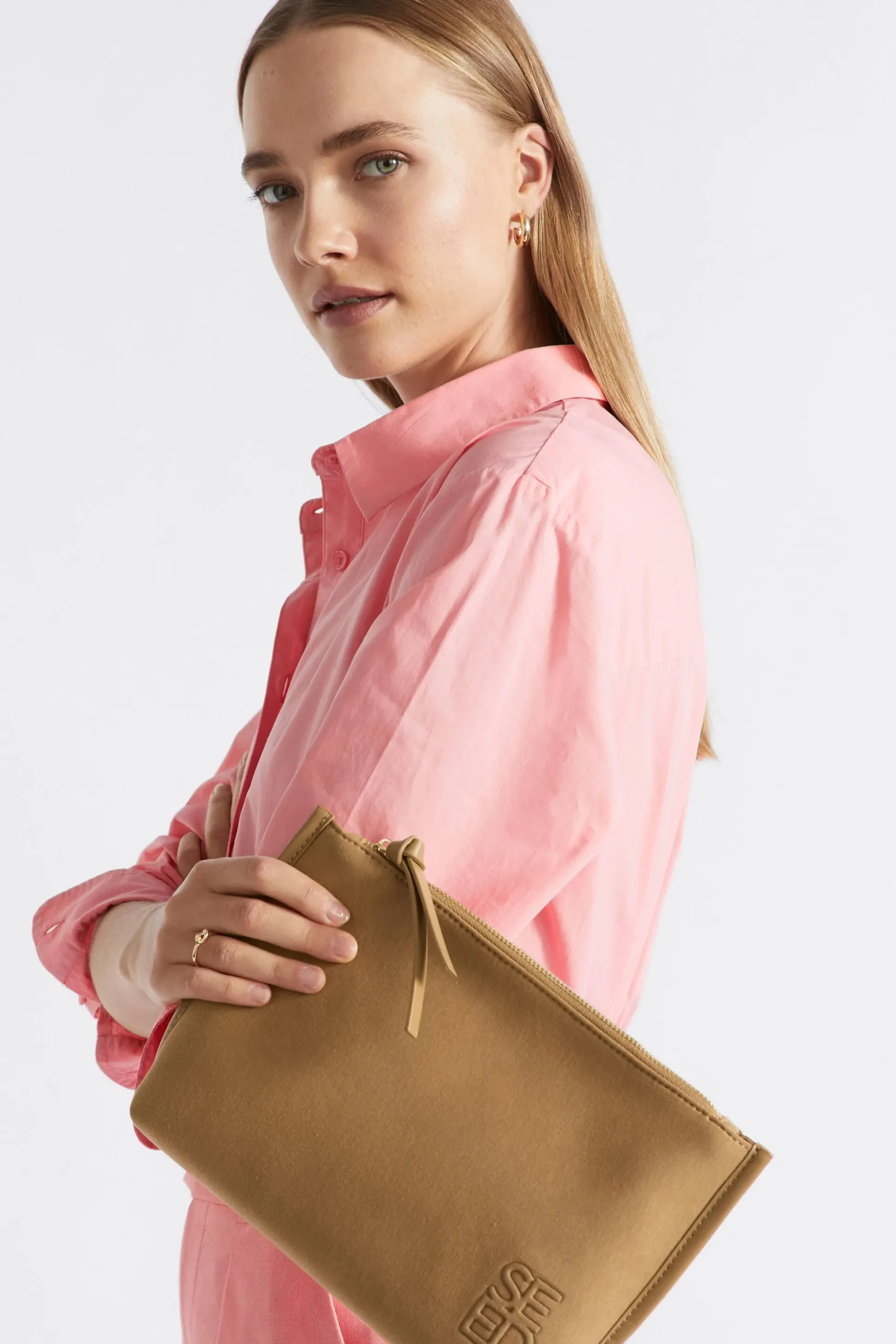 Seed Heritage Clutches & Pouches-Seed Logo Jersey Pouch Deep Brass