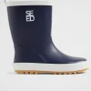 Seed Heritage Boots-Seed Logo Rubber Gumboot Navy