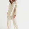 Seed Heritage Sleepwear-Seersucker Grid Sleep Bottom Stone