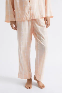 Seed Heritage Sleepwear-Seersucker Grid Sleep Bottom Blush