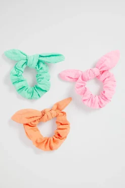 Seed Heritage Hair Accessories-Seersucker Scrunchie Trio Multi