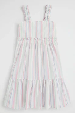 Seed Heritage Dresses-Seersucker Smocked Dress Multi