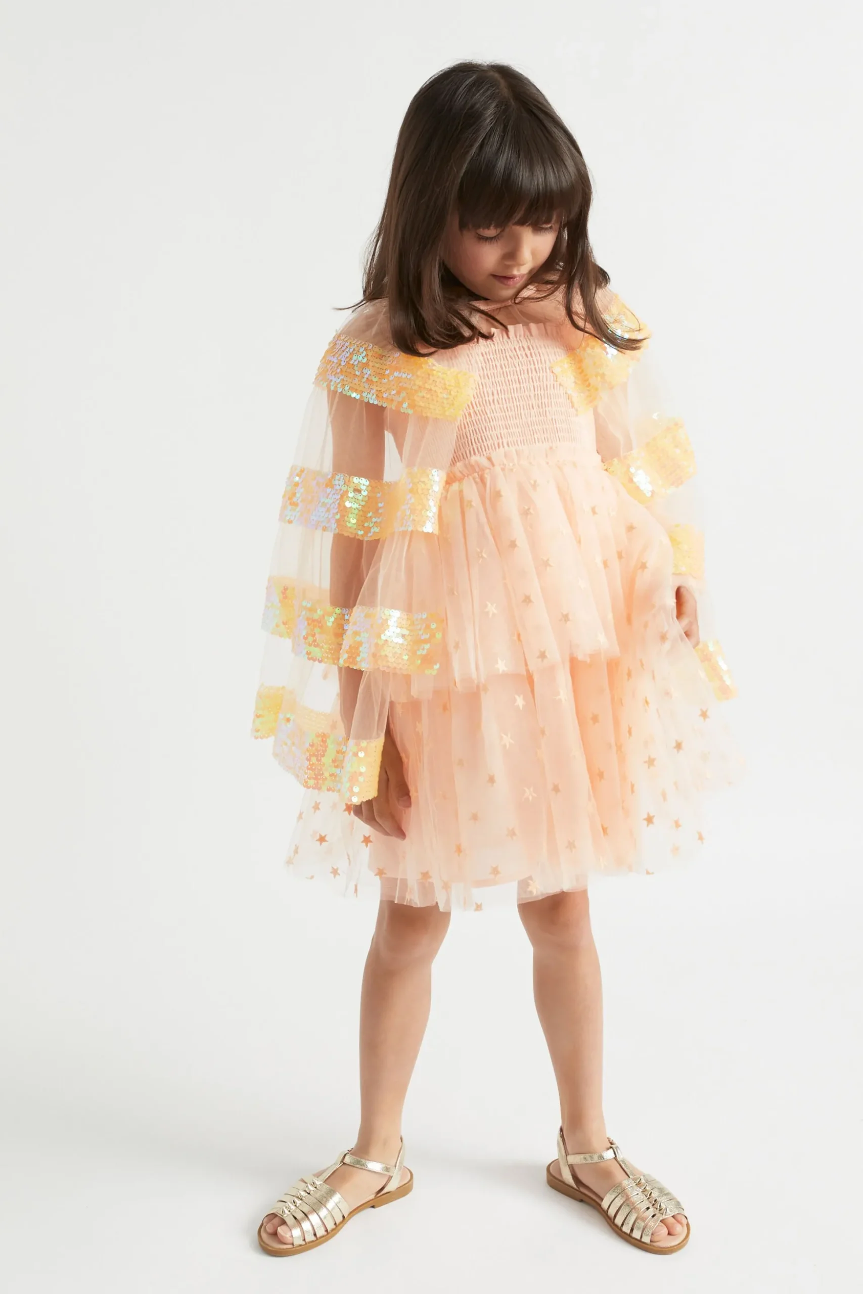 Seed Heritage Ponchos & Capes-Sequin Party Cape Flamingo