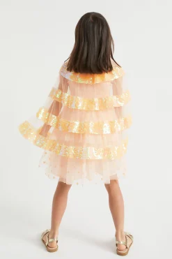 Seed Heritage Ponchos & Capes-Sequin Party Cape Flamingo
