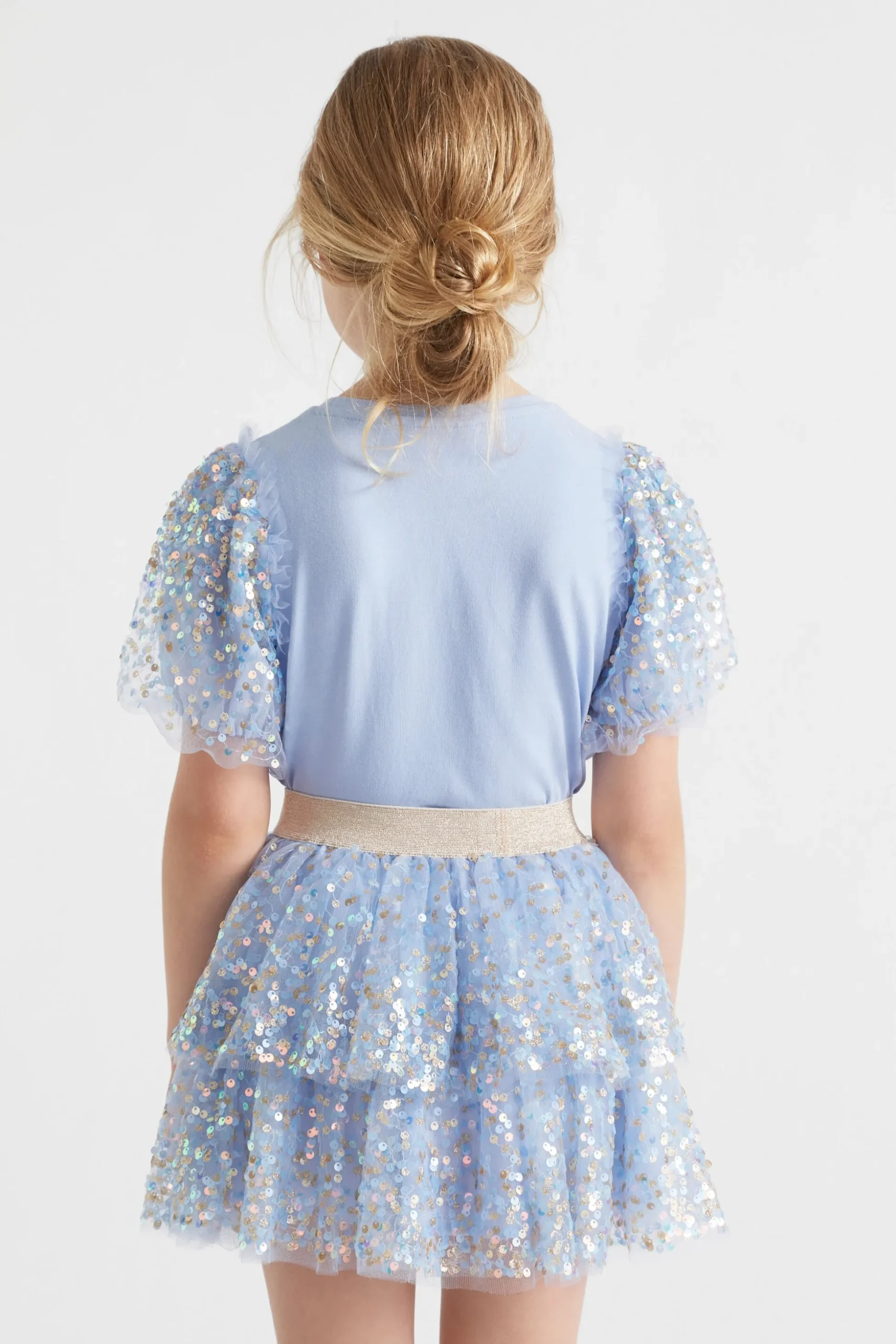 Seed Heritage T-Shirts & Tops-Sequin Tee Powder Blue