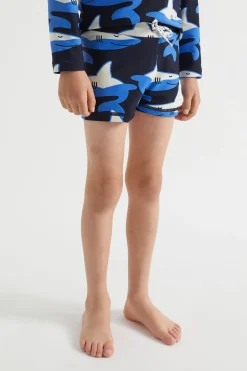 Seed Heritage Swimwear-Shark Swim Short Midnight Blue