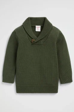 Seed Heritage Knitwear & Sweaters-Shawl Neck Knit Pine