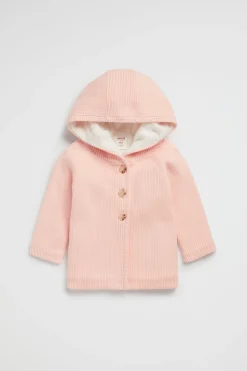 Seed Heritage Jackets & Vests-Sherpa Lined Cardi Dusty Rose