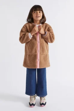 Seed Heritage Jackets & Vests-Sherpa Overcoat Cappuccino