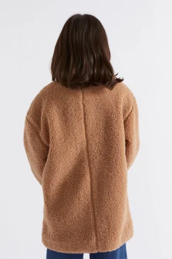 Seed Heritage Jackets & Vests-Sherpa Overcoat Cappuccino
