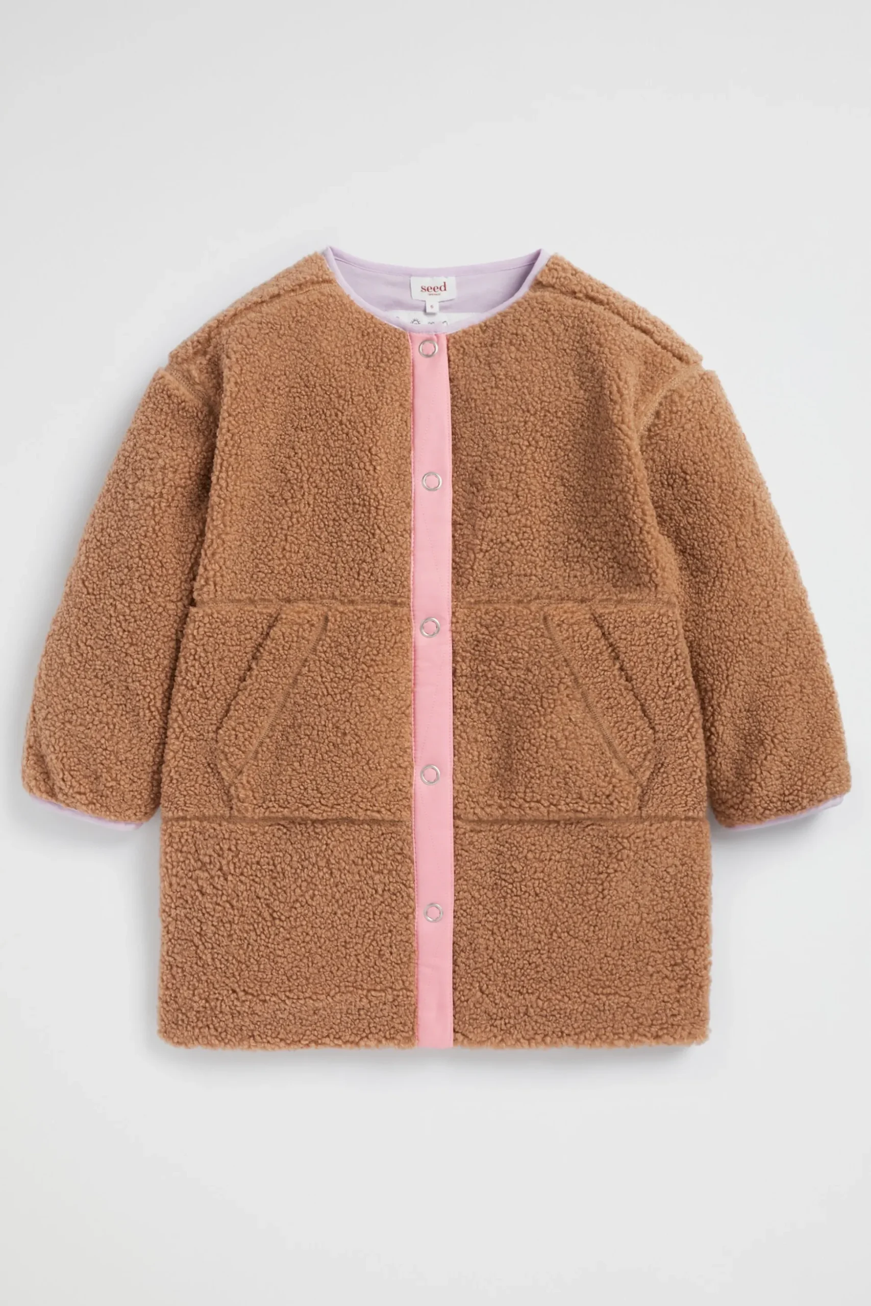 Seed Heritage Jackets & Vests-Sherpa Overcoat Cappuccino