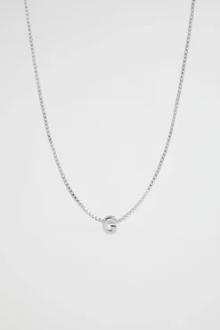 Seed Heritage Jewellery-Silver Initial Necklace G