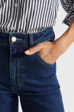 Seed Heritage Pants-Slim Leg Long Jean Night Blue Denim