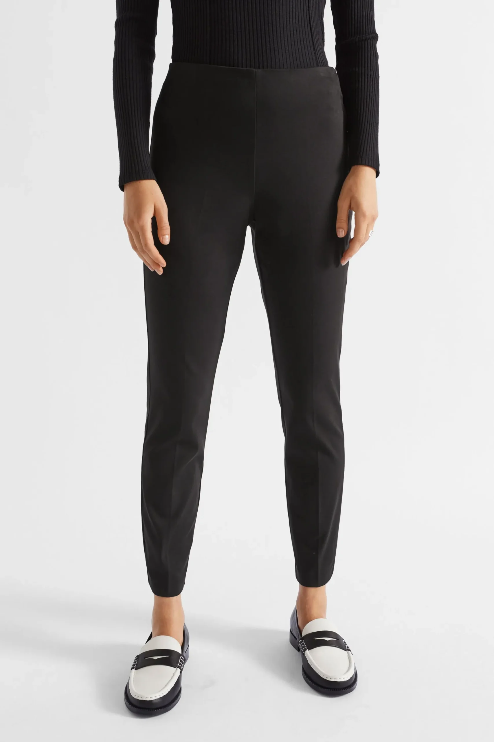Seed Heritage Pants-Slim Leg Zip Waist Pant Black