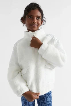 Seed Heritage Jackets & Vests-Splice Sherpa Jacket Canvas