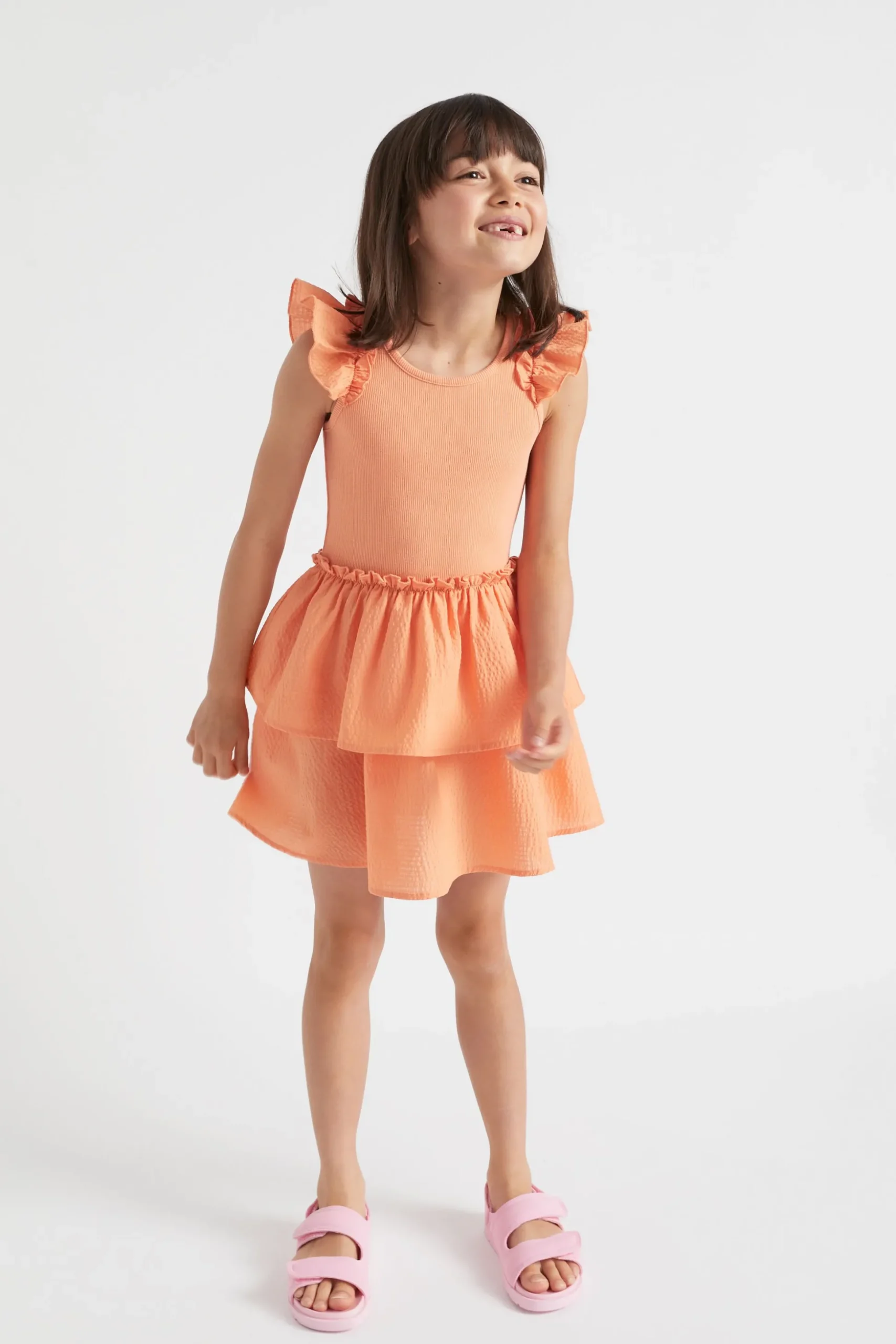 Seed Heritage Dresses-Splice Tank Dress Mango