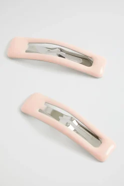 Seed Heritage Hair Accessories-Square Enamel Snap Clip Ballet