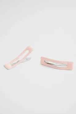 Seed Heritage Hair Accessories-Square Enamel Snap Clip Ballet