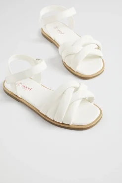 Seed Heritage Sandals & Slides-Square Toe Puffy Sandal White