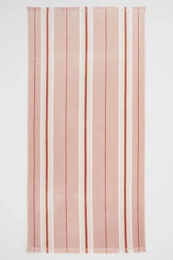 Seed Heritage Beach Towels-Stripe Beachtowel Blush
