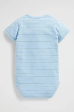 Seed Heritage Bodysuits & Onesies-Stripe Bodysuit Water Blue