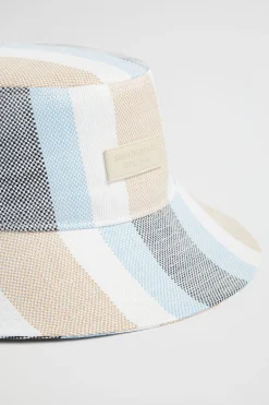 Seed Heritage Hats & Gloves-Stripe Bucket Hat Bluebell Multi