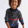 Seed Heritage Knitwear & Sweaters-Stripe Button Knit Multi