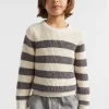 Seed Heritage Knitwear & Sweaters-Stripe Knit Rich Cream
