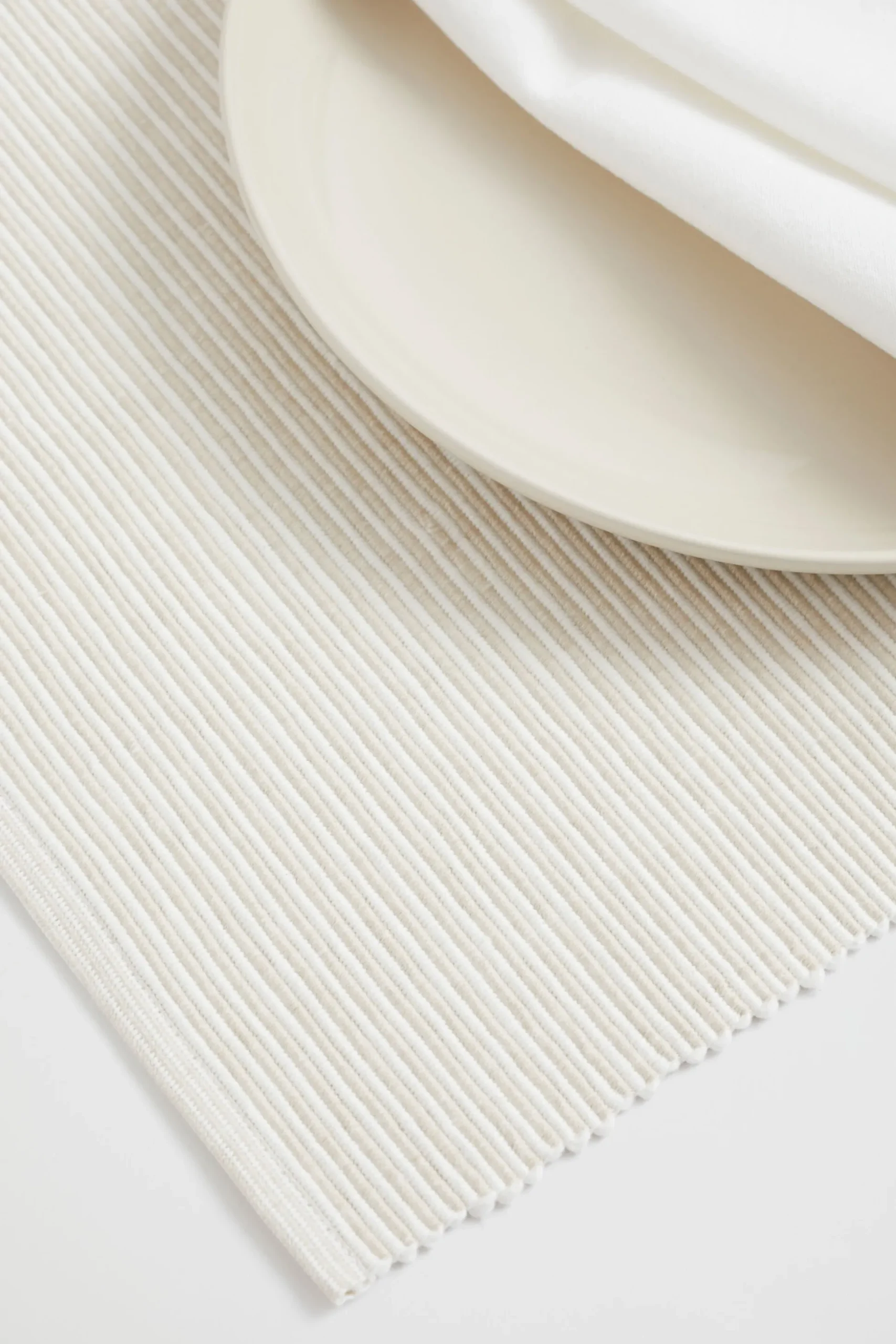 Seed Heritage Kitchen & Dining-Stripe Rib Placemat Set Of 4 Stone