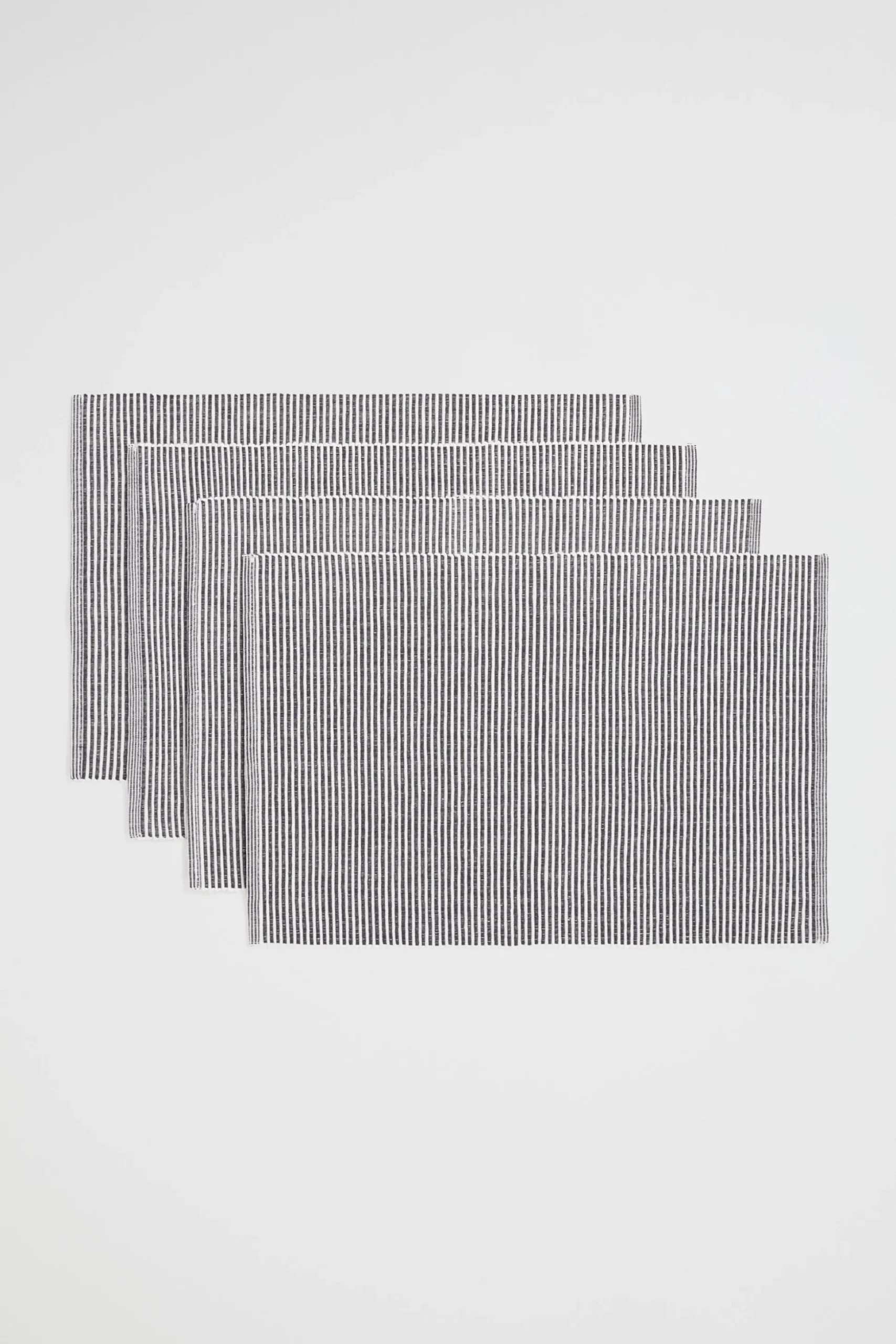 Seed Heritage Kitchen & Dining-Stripe Rib Placemat Set Of 4 Charcoal