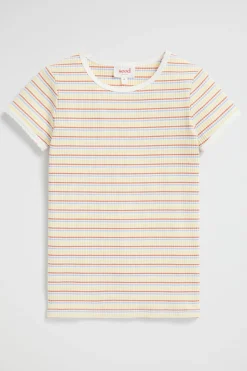 Seed Heritage T-Shirts & Tops-Stripe Rib Tee Multi