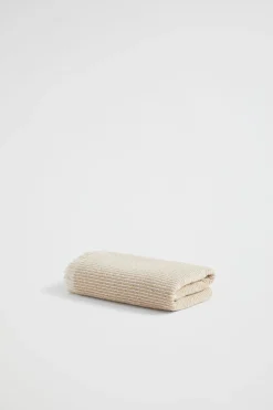 Seed Heritage Bathroom-Stripe Textured Hand Towel Stone