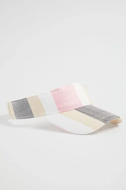 Seed Heritage Hats & Gloves-Stripe Visor Soft Orchid Multi