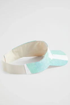 Seed Heritage Hats & Gloves-Stripe Visor Deep Teal Stripe