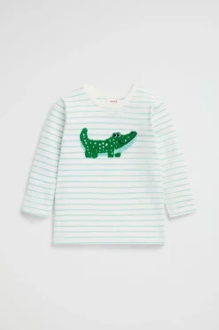 Seed Heritage T-Shirts & Tops-Striped Croc Tee Canvas
