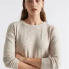 Seed Heritage T-Shirts & Tops-Supersoft Curve Hem Top Light Storm Marle